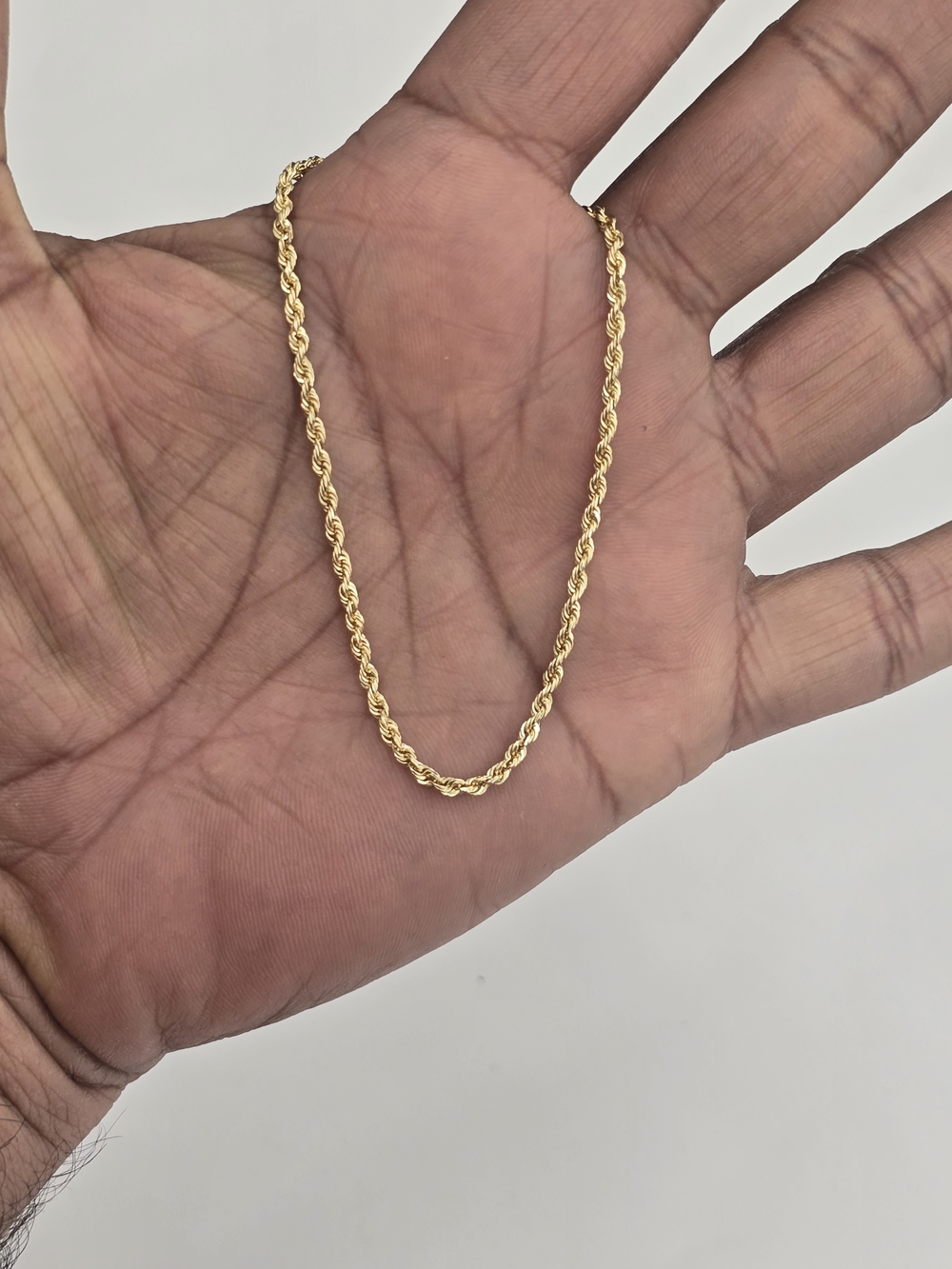 10kt Real Gold Solid Style Rope Bracelet